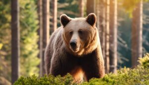 森にたたずむクマ