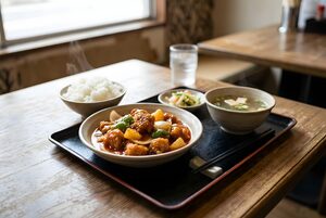 酢豚の中華定食