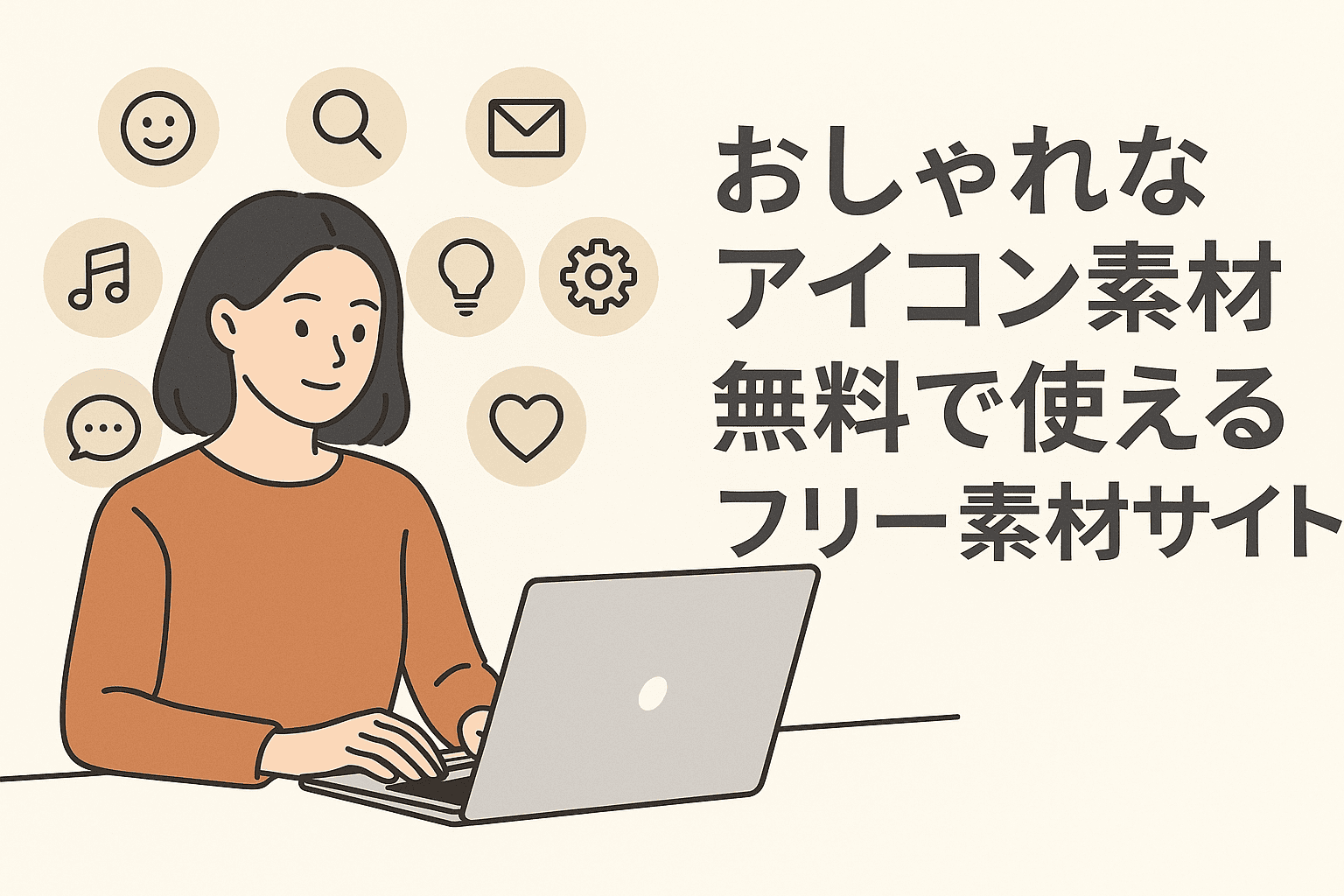 おしゃれなアイコン素材が無料で使えるフリー素材サイトのアイキャッチ画像