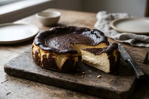 焦げ目が香ばしいバスクチーズケーキ
