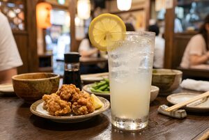 レモンサワーと唐揚げ