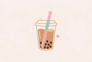 タピオカドリンクのイラスト