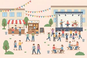 文化祭のイラスト