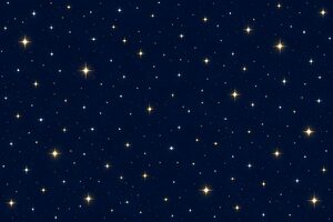 紺色の夜空に星のイラスト
