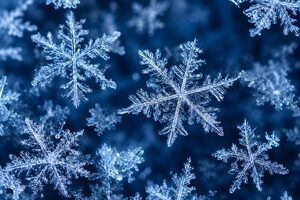 雪の結晶のマクロ