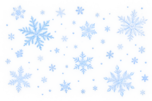舞い落ちる雪の結晶（背景透過）