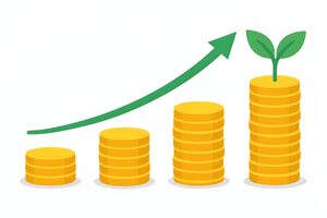 積立で資産が育つ様子の図解
