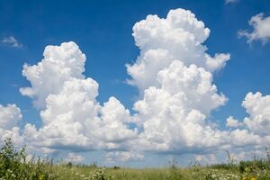 青空に湧き上がる入道雲