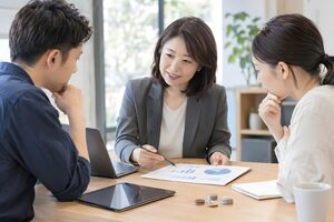 FPに相談する若い夫婦