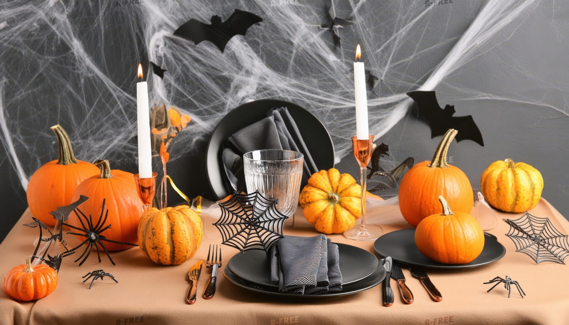 ハロウィンのテーブルデコレーション