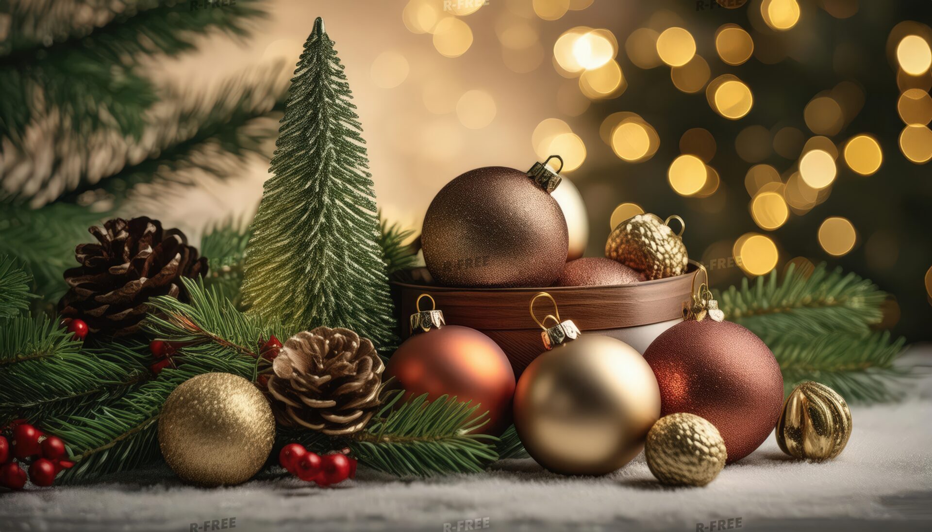 クリスマスデコレーションの背景