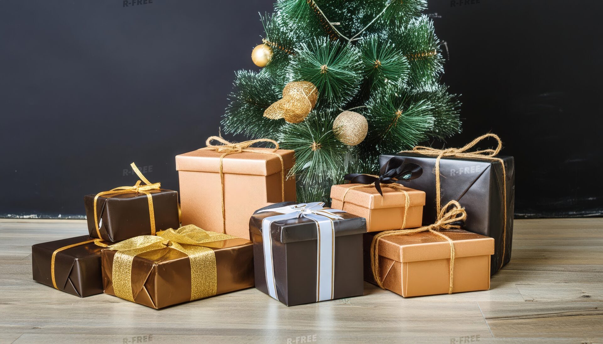 クリスマスツリーとプレゼント