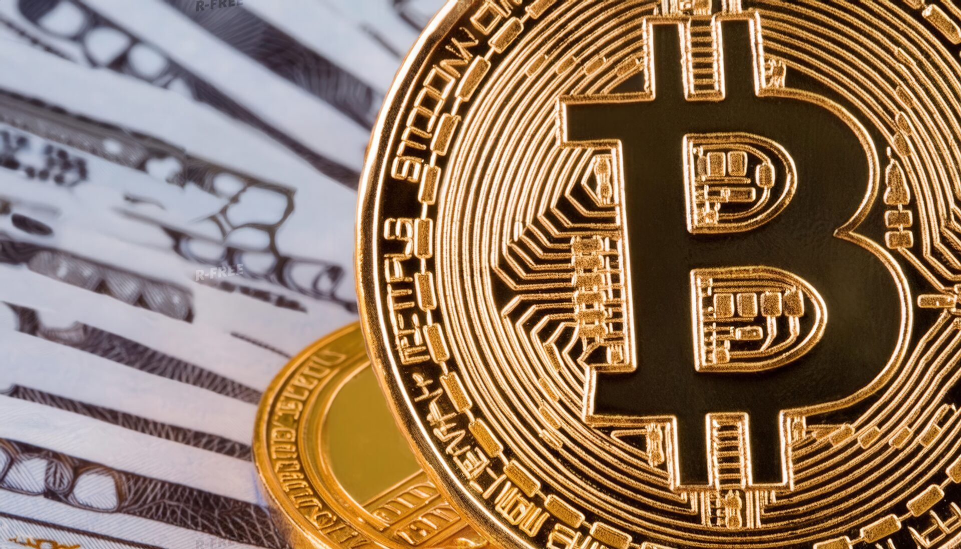 ビットコインとドル紙幣