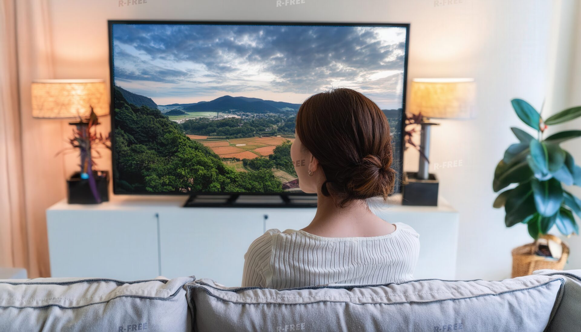 テレビ鑑賞と自然風景 (3)