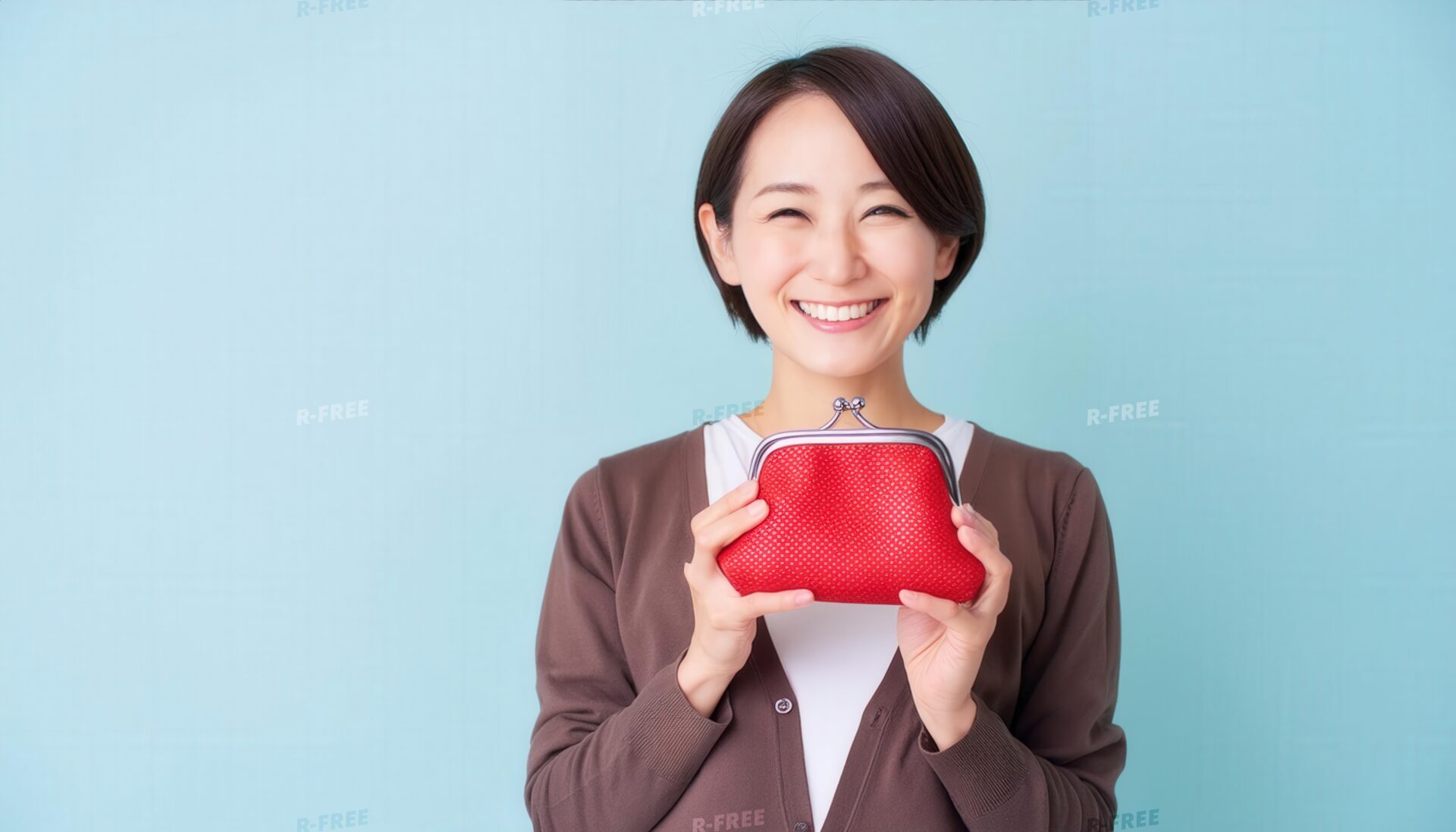 赤い財布で家計を管理するイメージ