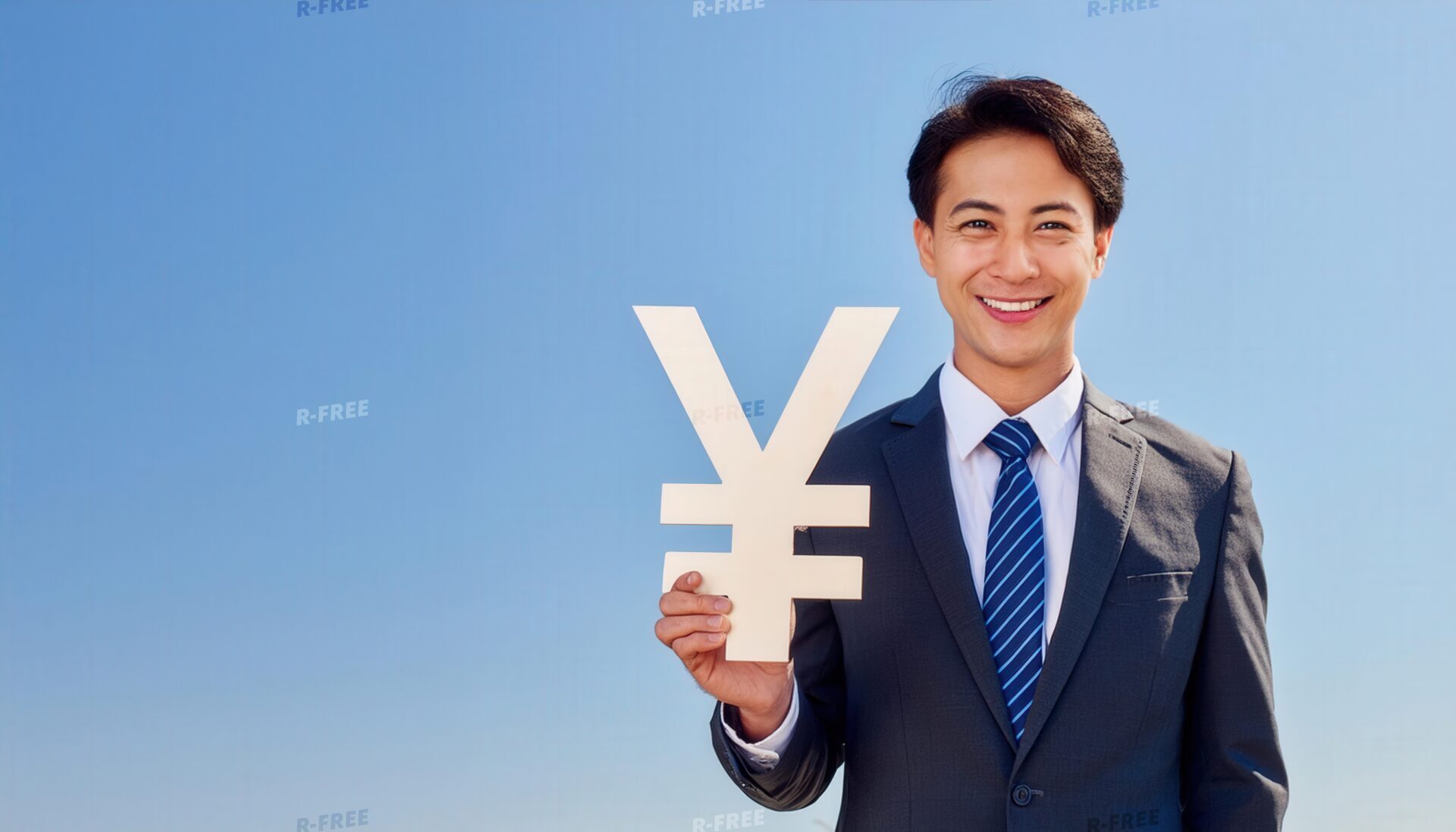 円記号を持つビジネスマン04