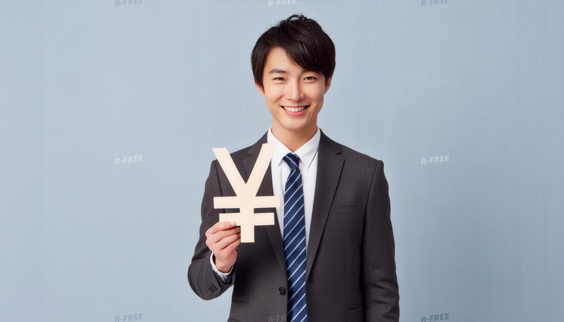 円記号を持つビジネスマン06
