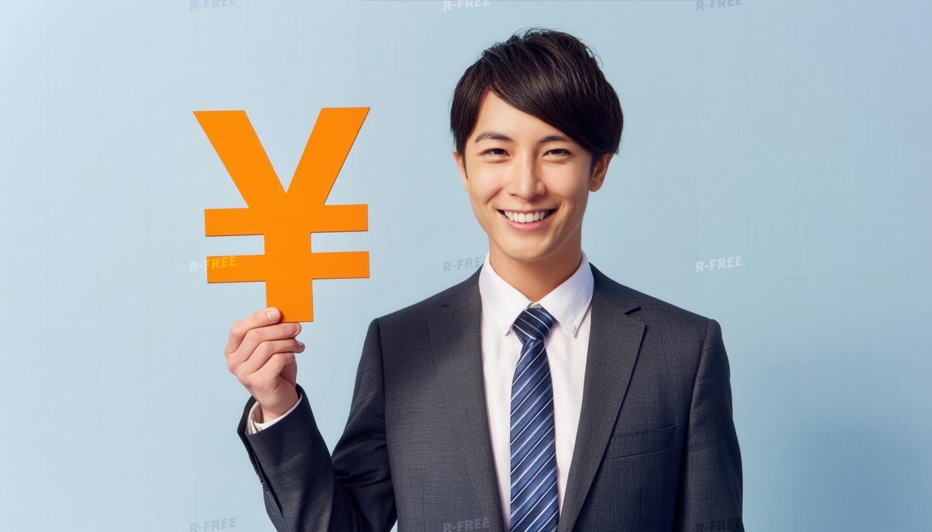 円記号を持つビジネスマン08
