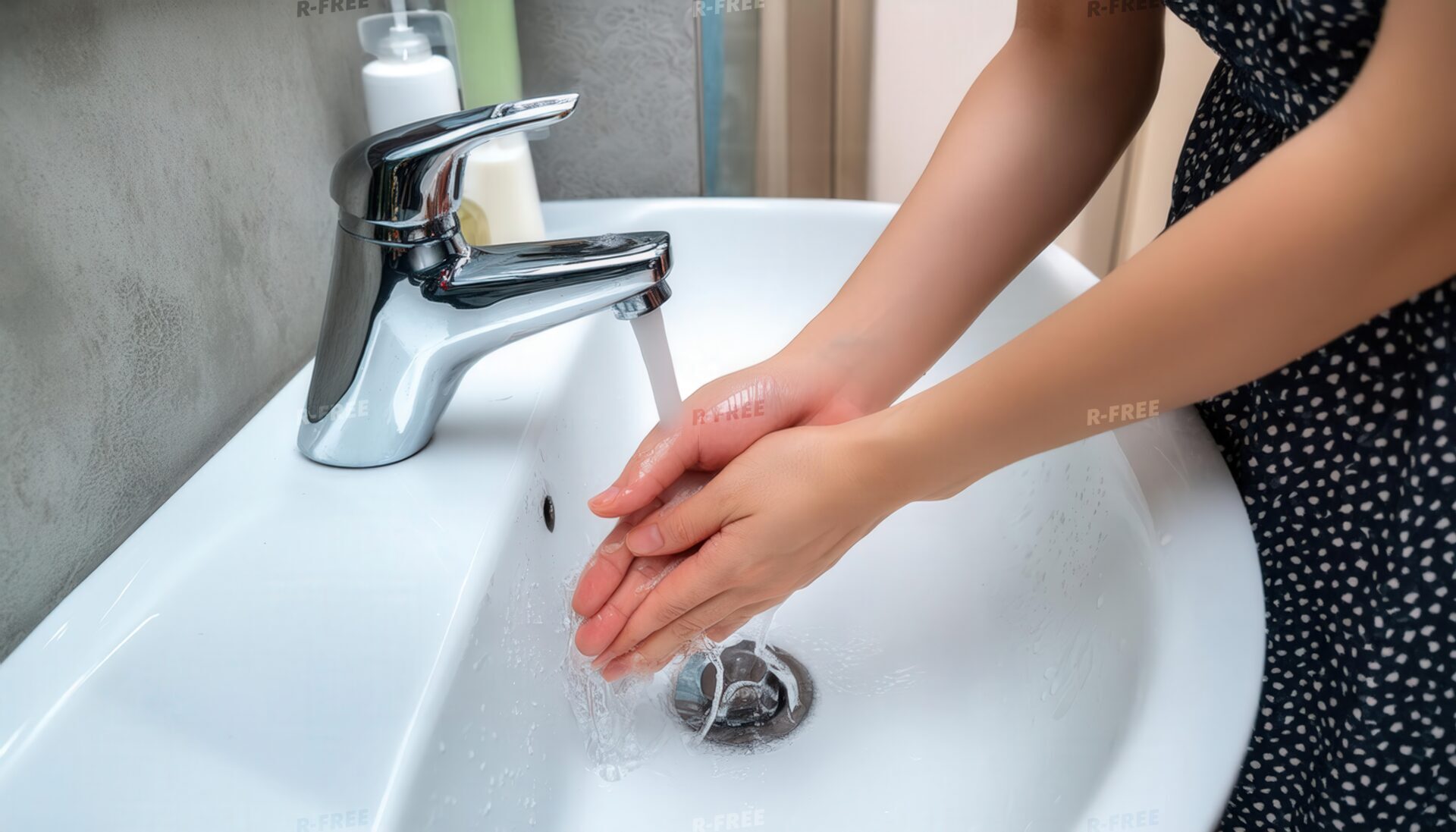 泡立てた石鹸で手を洗う8
