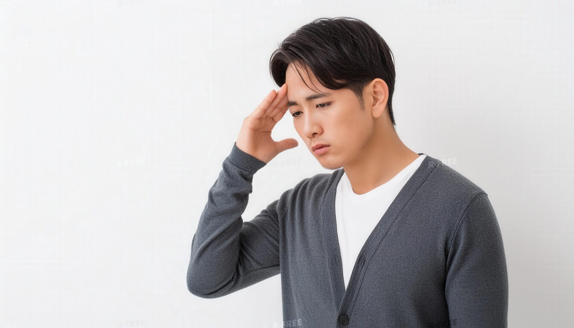 頭痛を感じる男性1