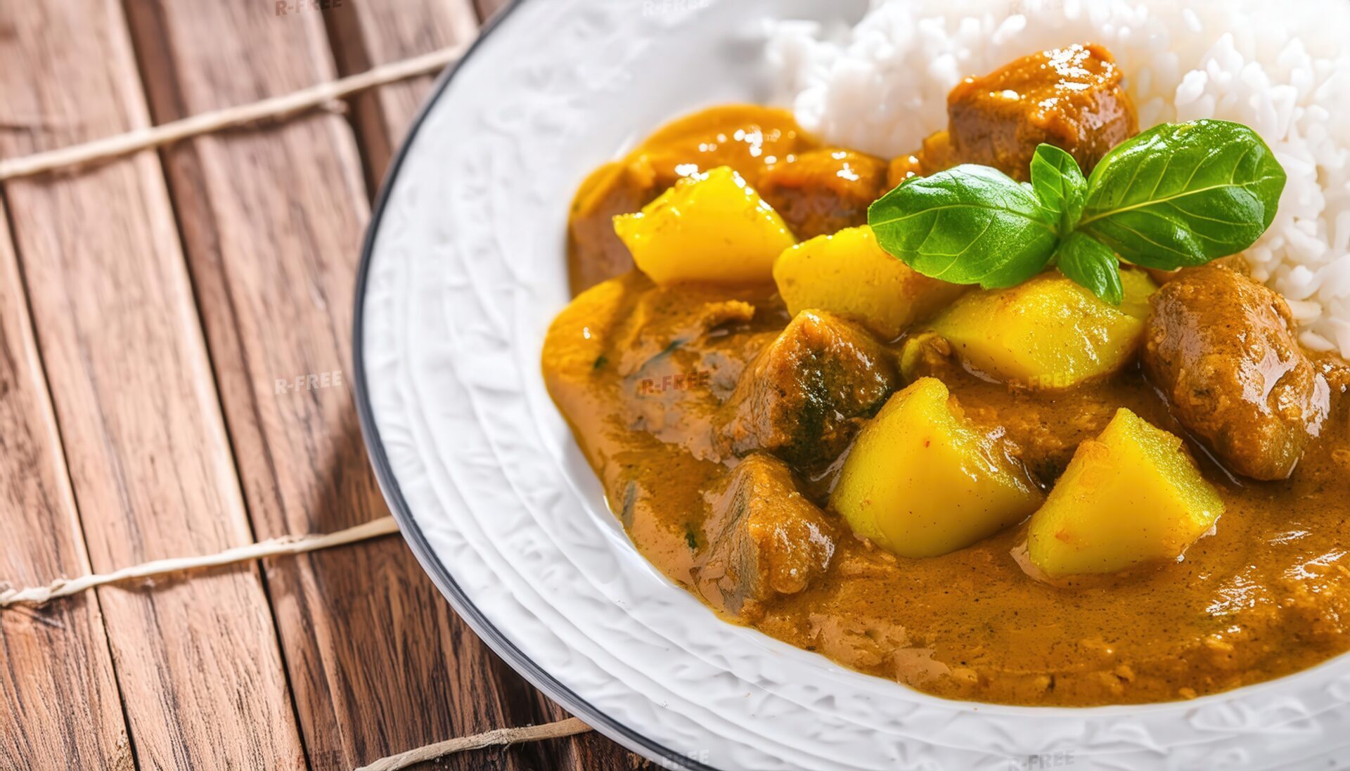 ジャガイモ入りカレーライス