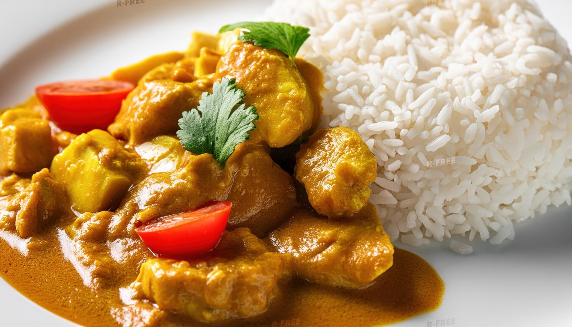トマトと香草のカレーライス
