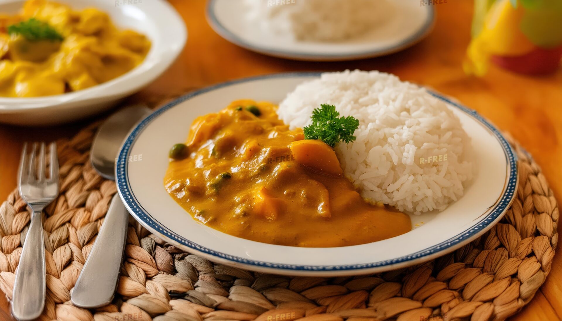 ランチプレートのカレーライス
