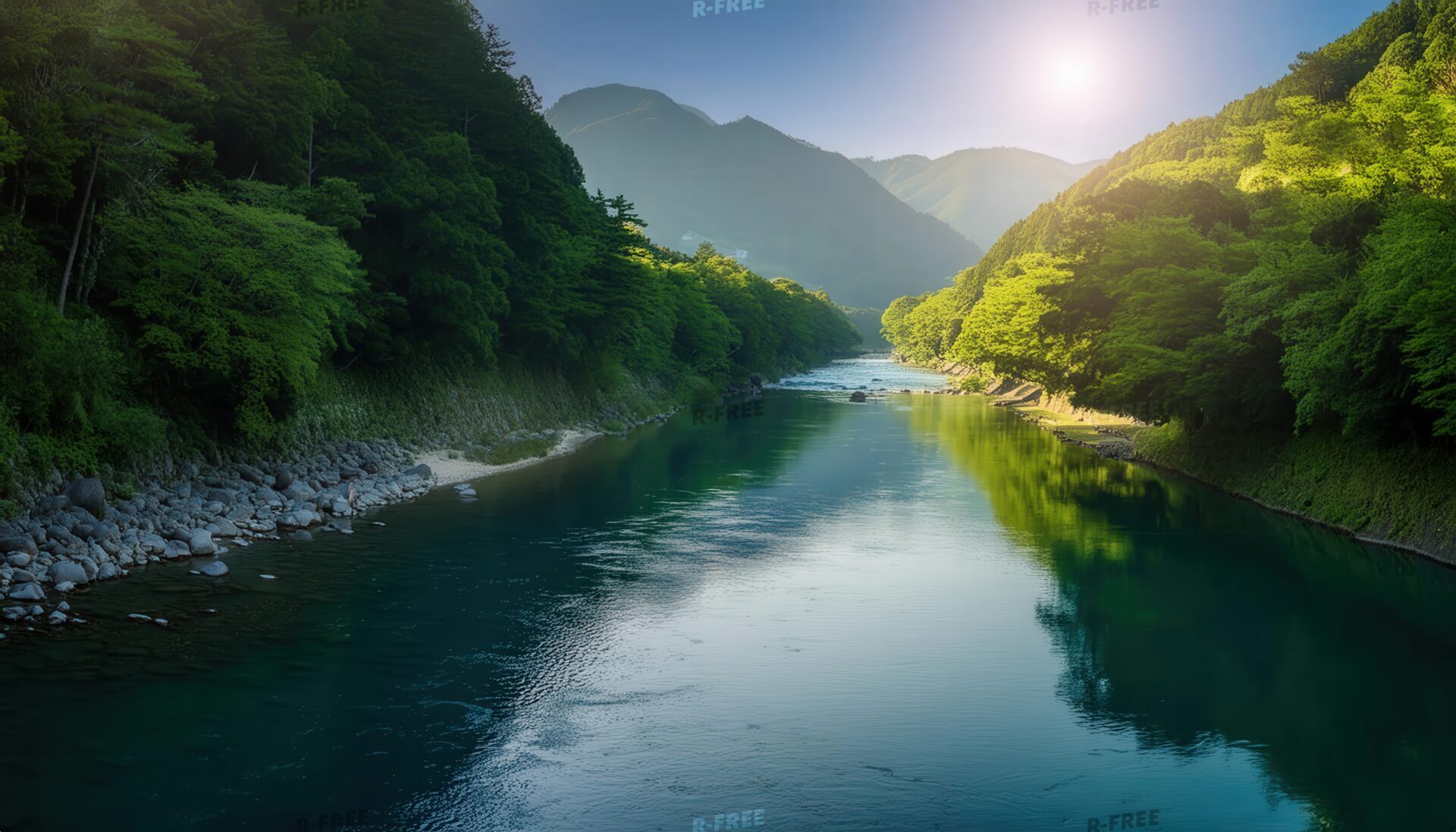 日没の清流