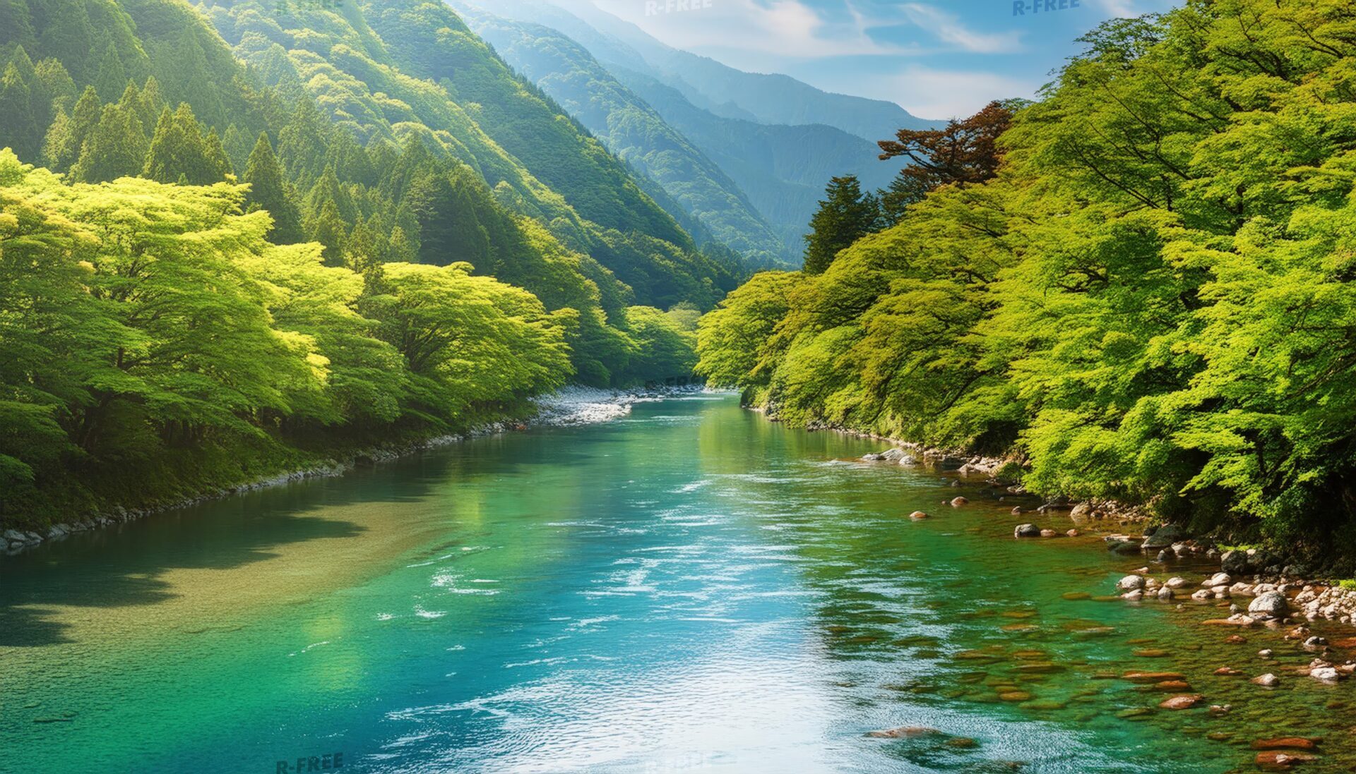 深緑の清流