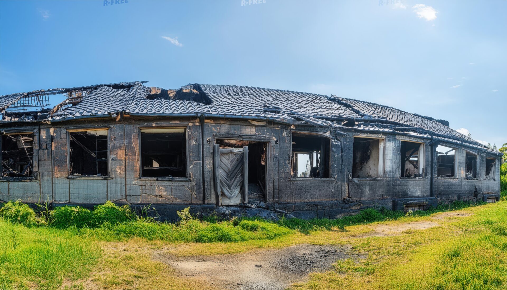 焼け跡の建物