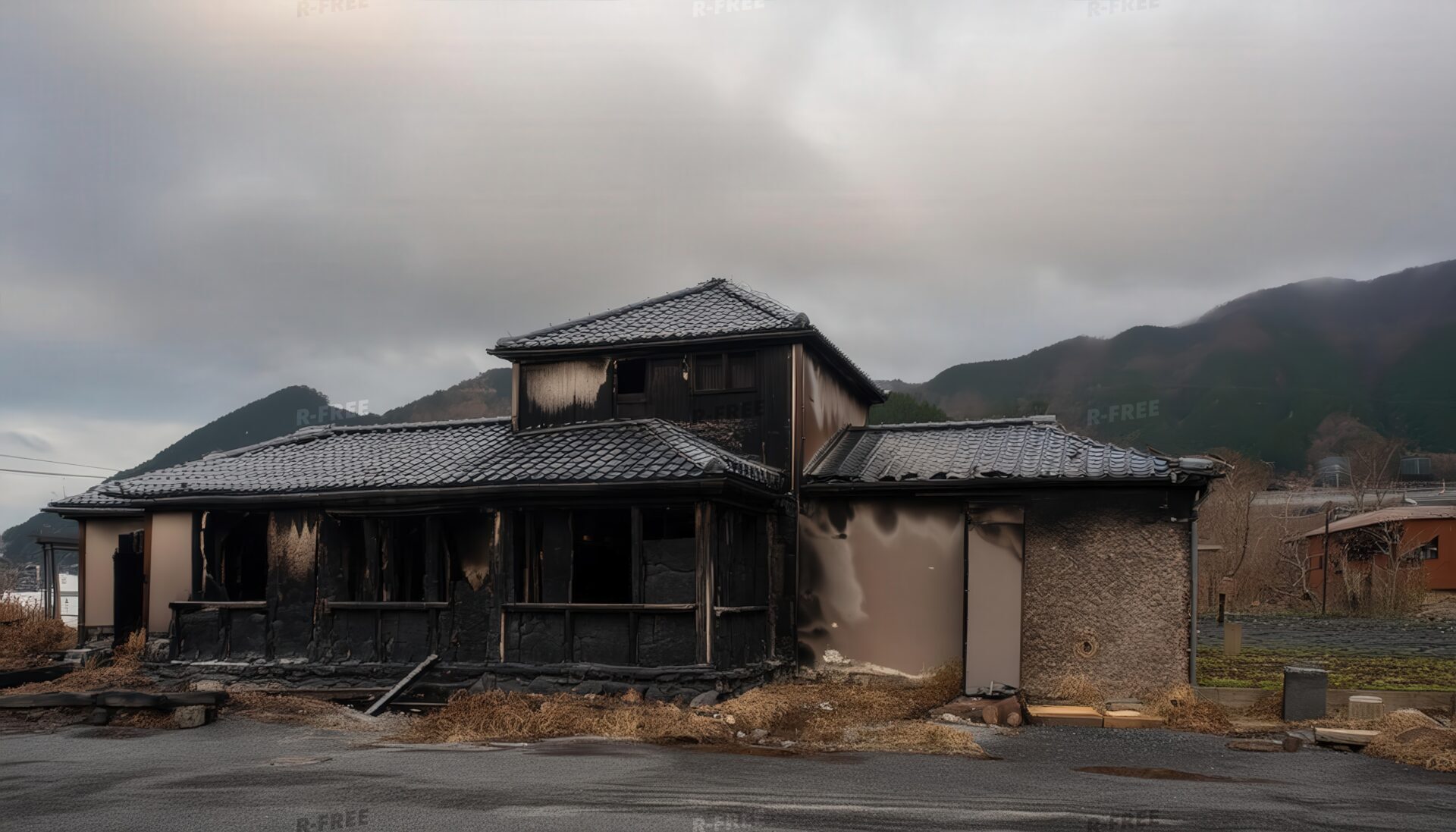 火災後の建物