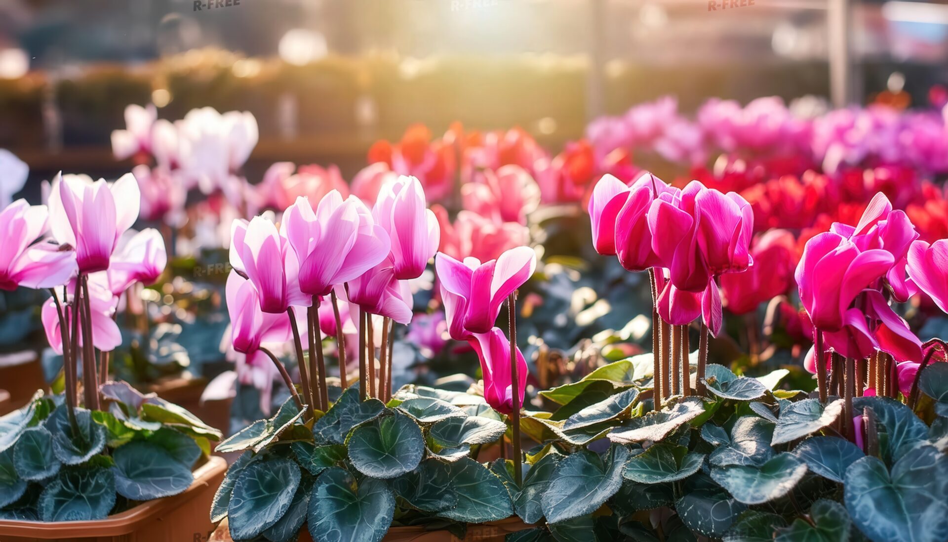 シクラメンの花畑
