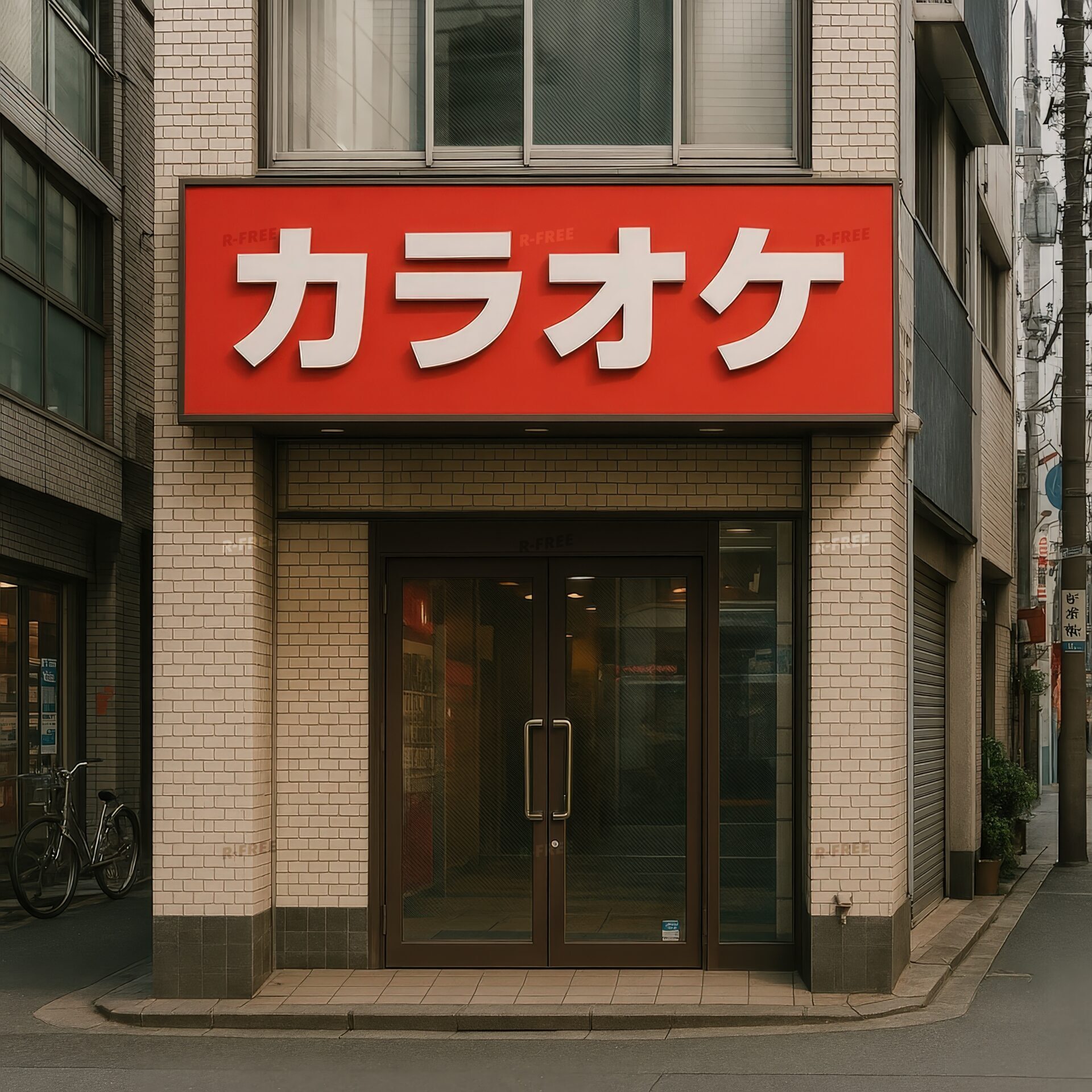 カラオケボックスの入り口