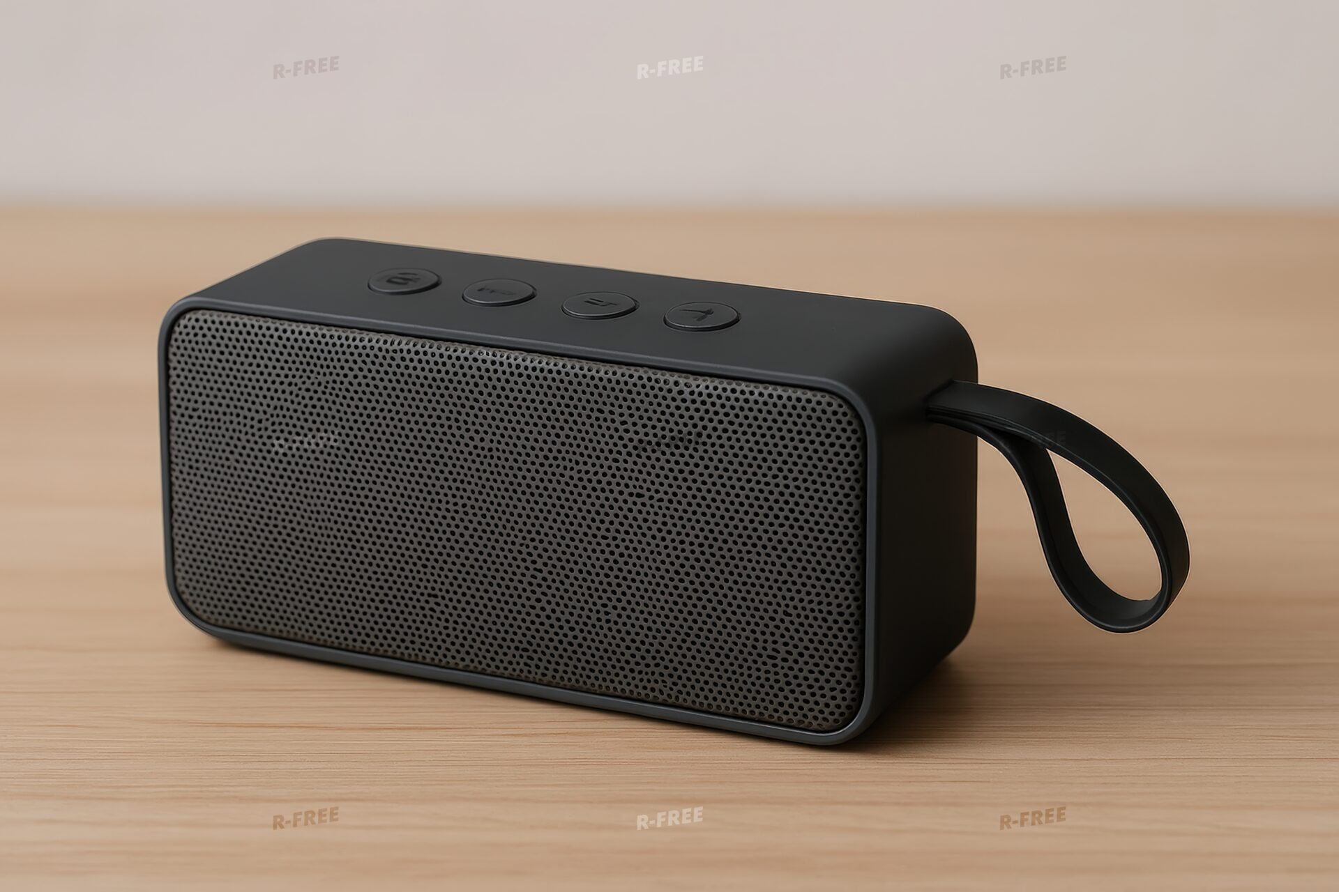 携帯型Bluetoothスピーカー（ストラップ付き・黒）