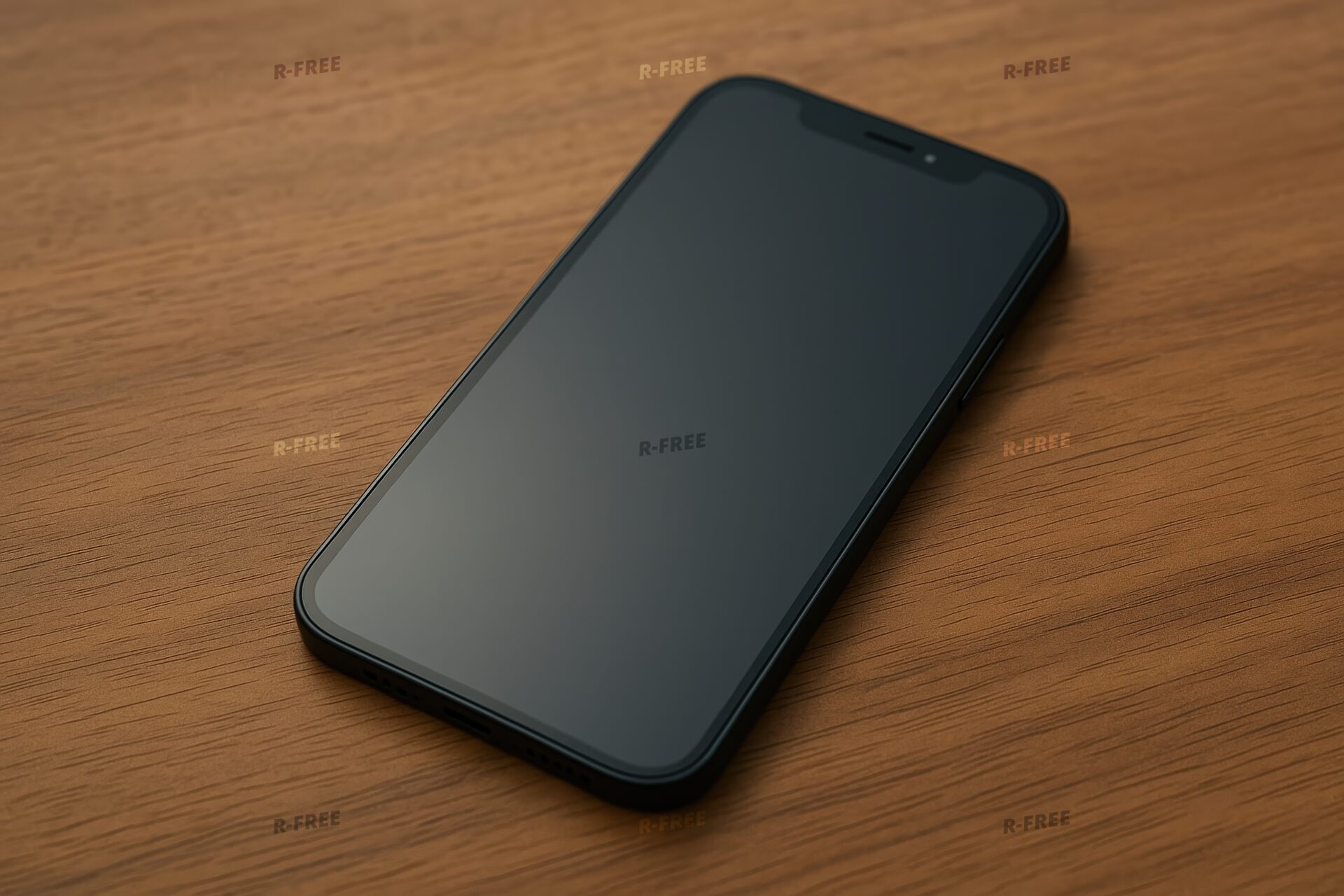 スマートフォン（画面オフ・上向き）