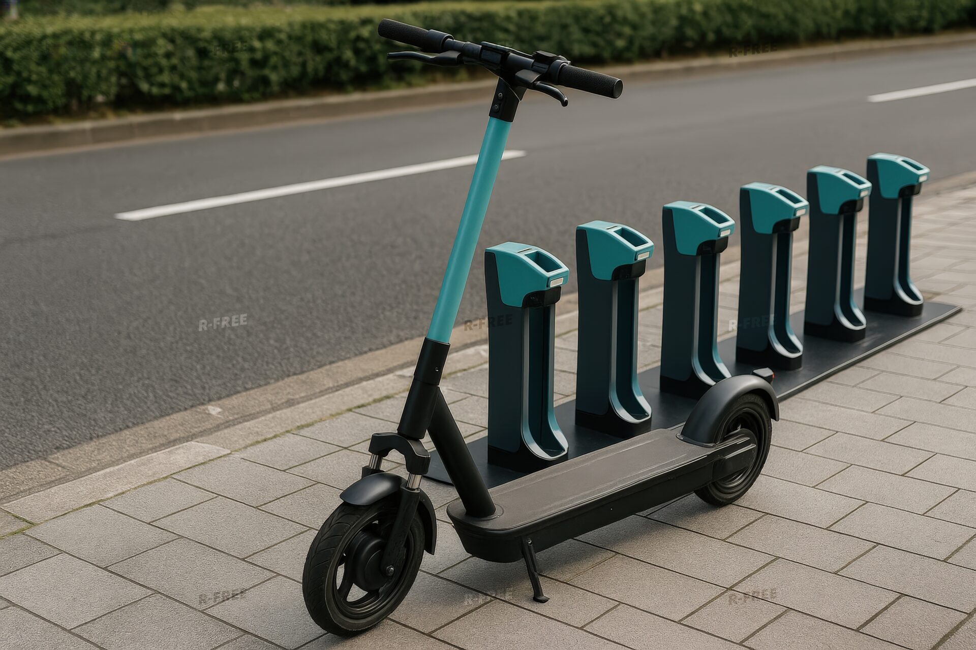 電動キックボードのシェアスタンド