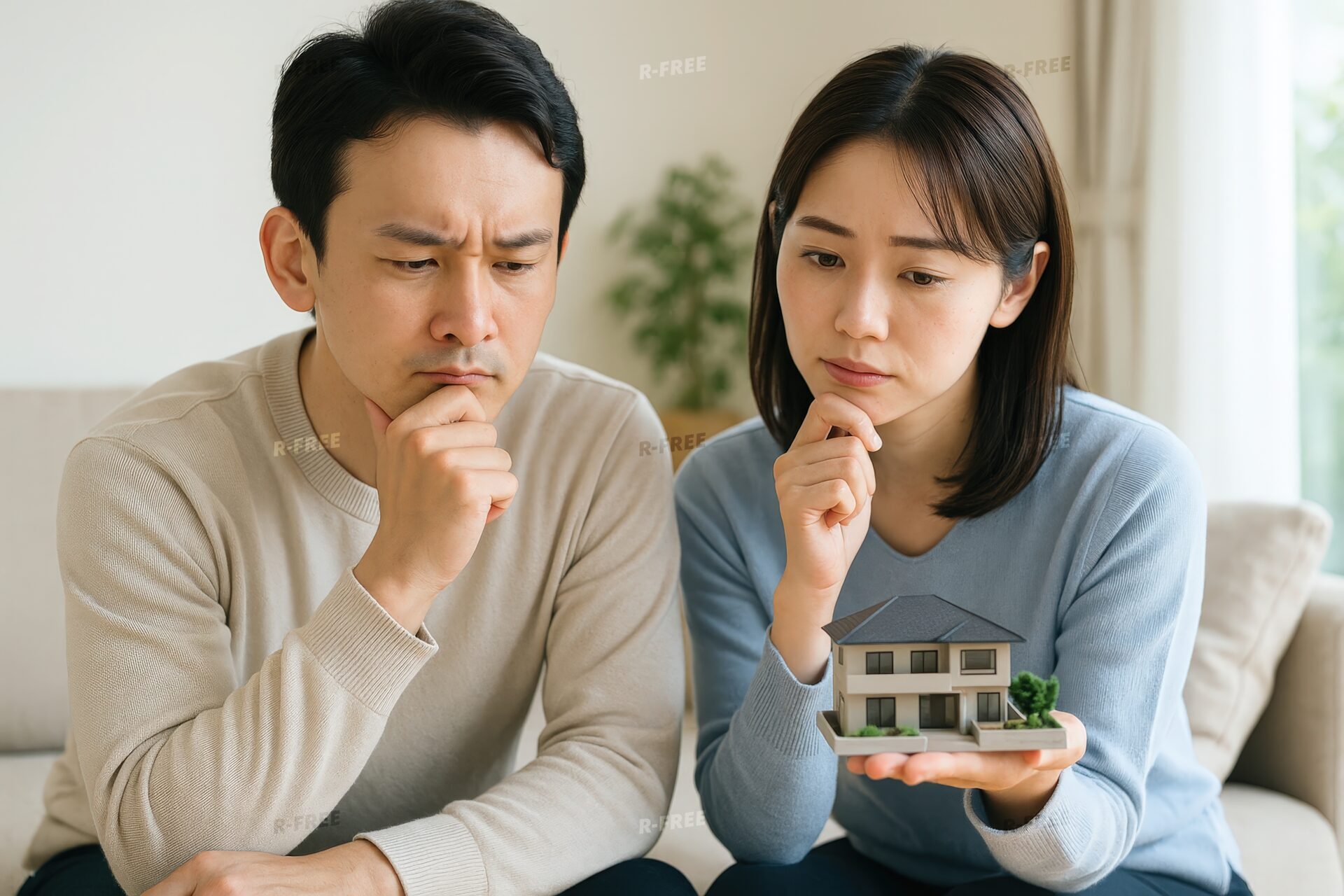 住宅の選択に迷う若い夫婦