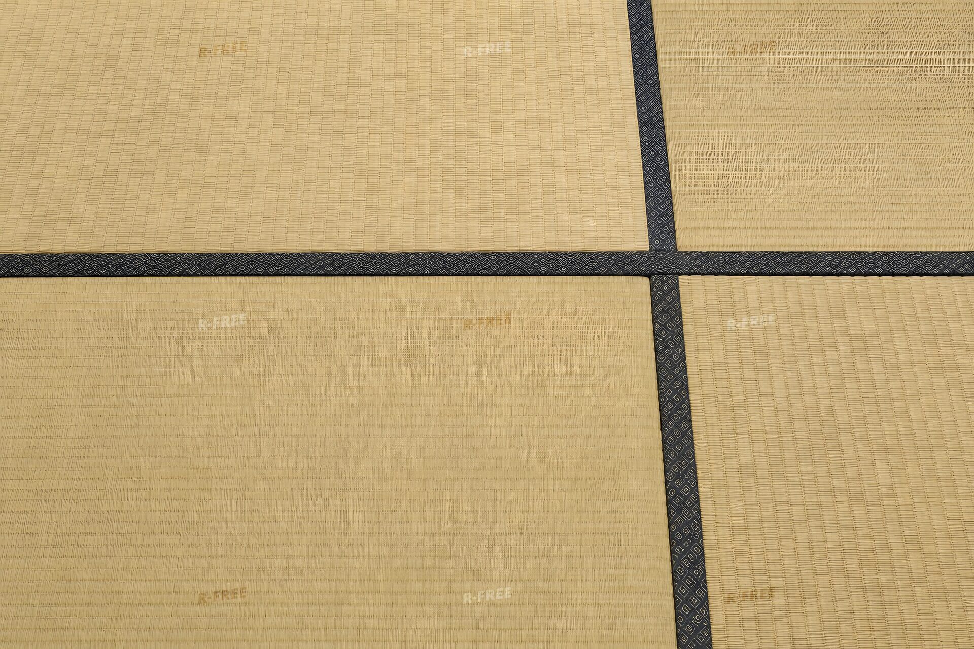 畳縁のある畳の俯瞰
