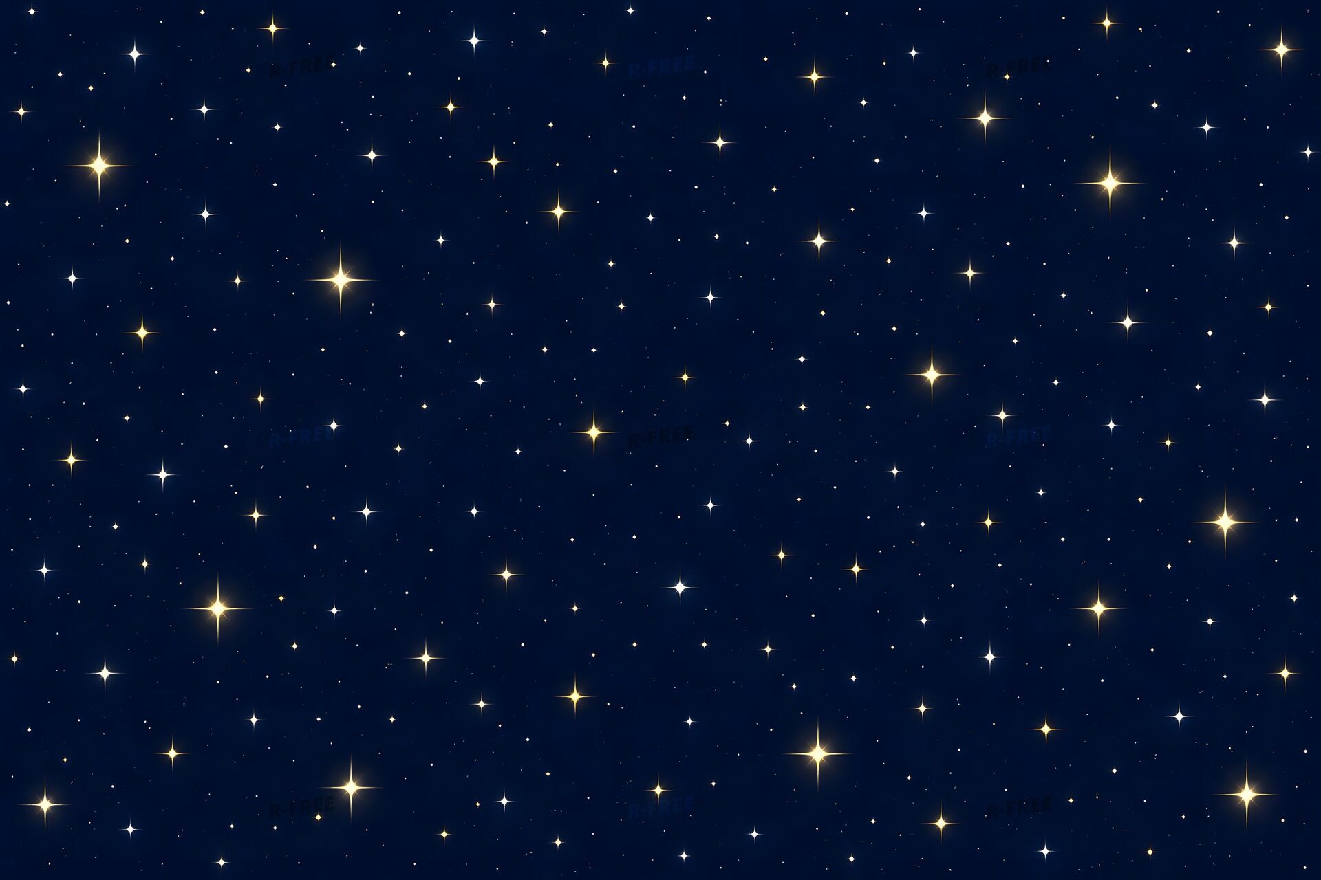 紺色の夜空に星のイラスト
