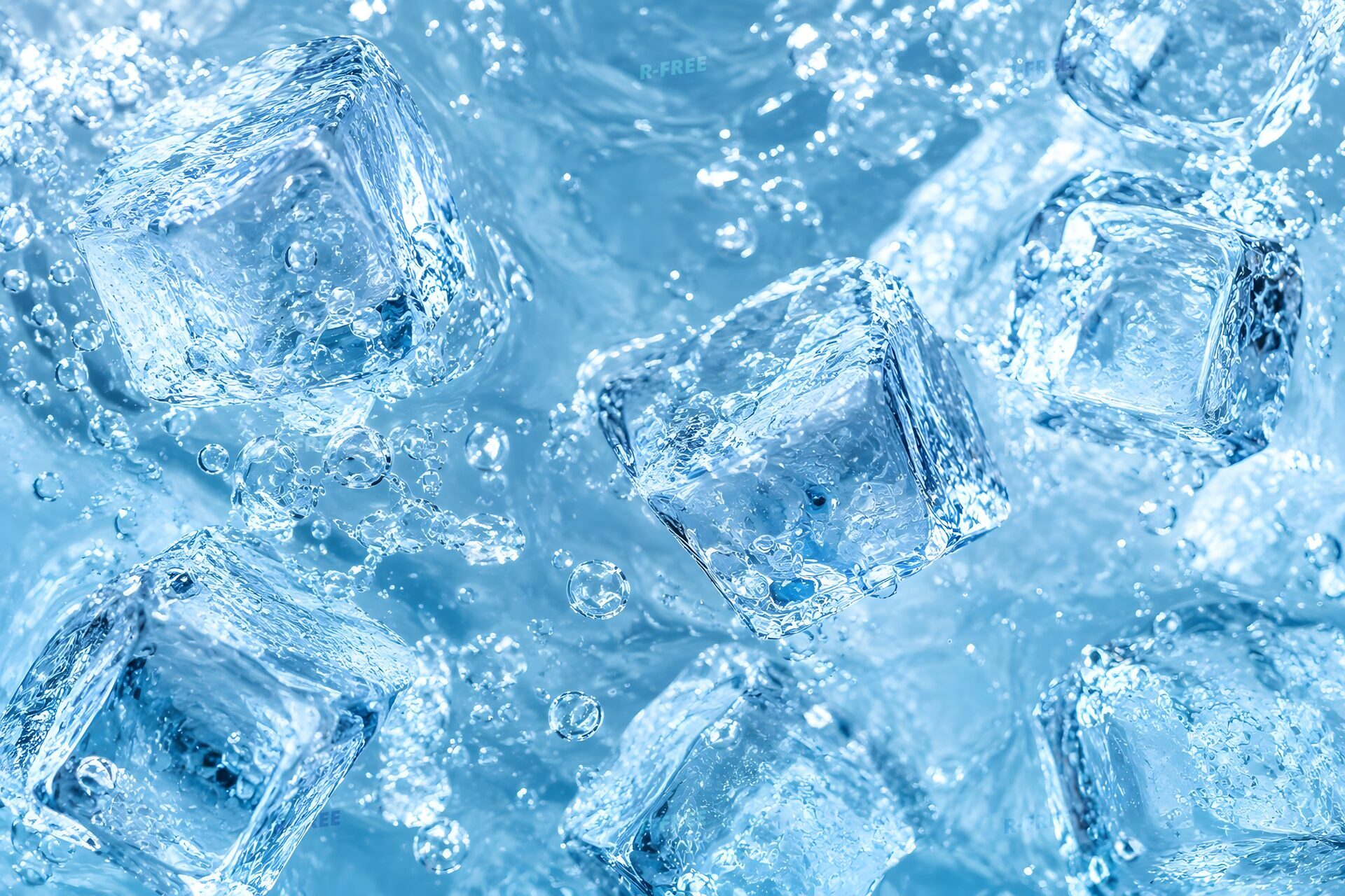 水に浮かぶ氷の涼しげな背景