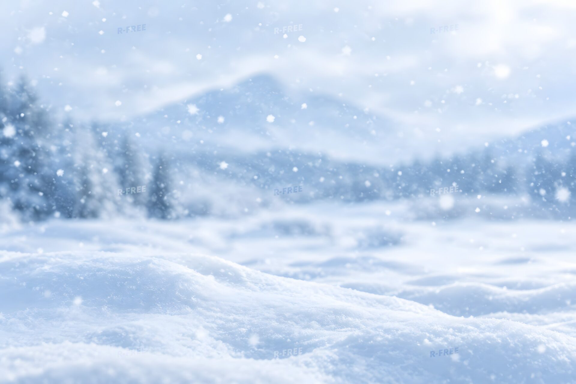 ぼかした雪景色
