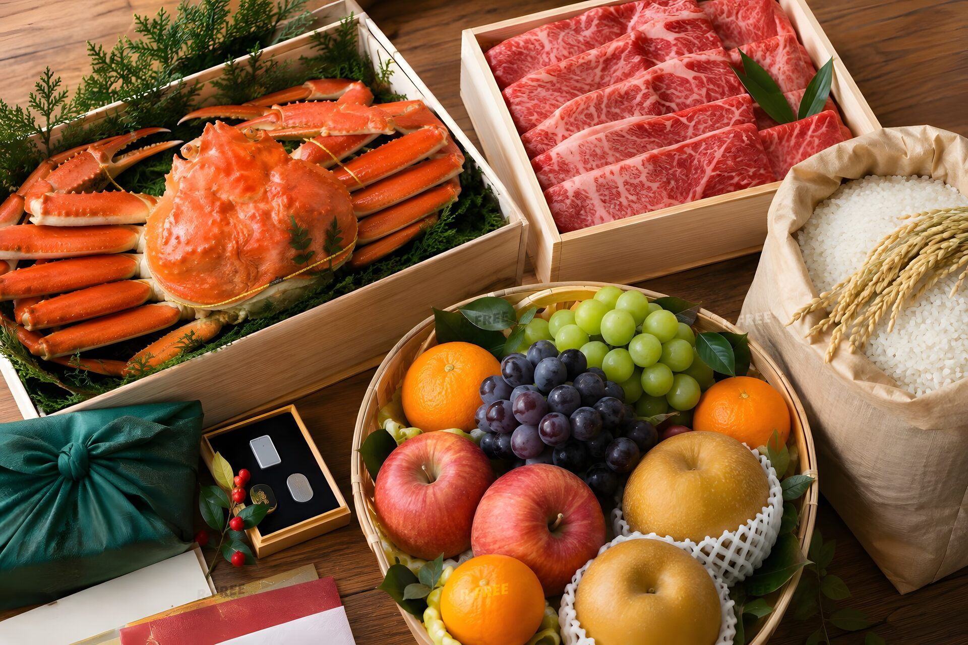 特産品の返礼品の詰め合わせ