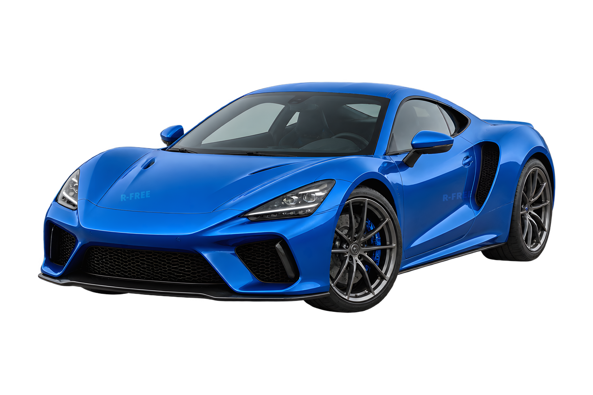 青いスポーツカー