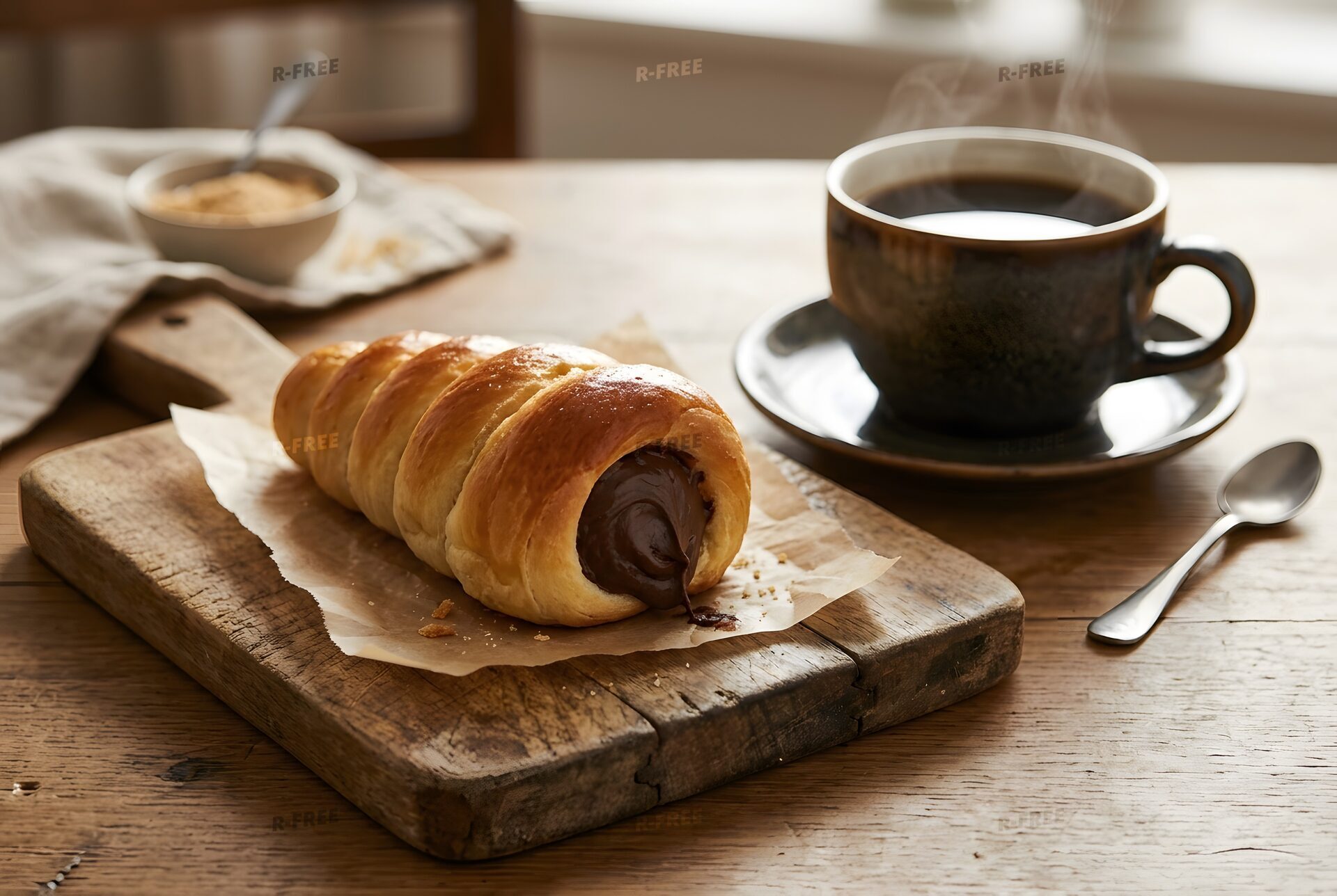 チョココロネとコーヒー