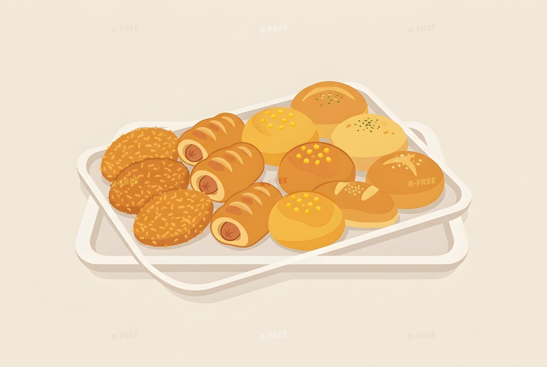 惣菜パンのイラスト