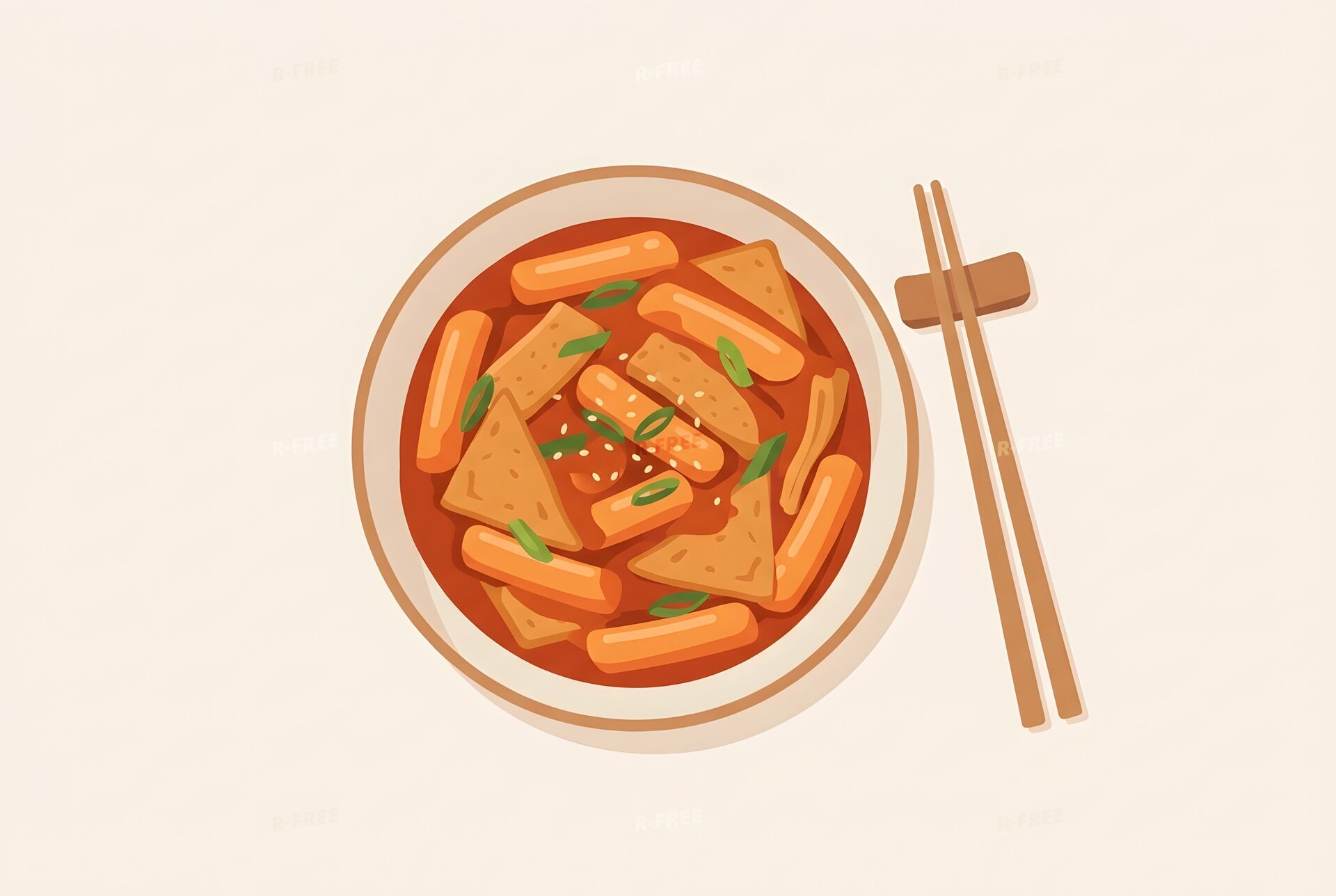 トッポッキのイラスト