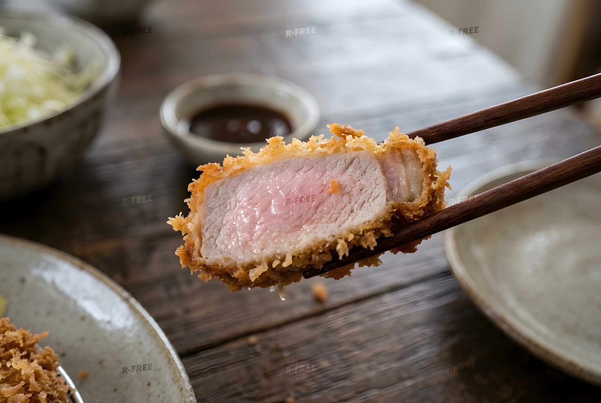 断面がジューシーなとんかつ