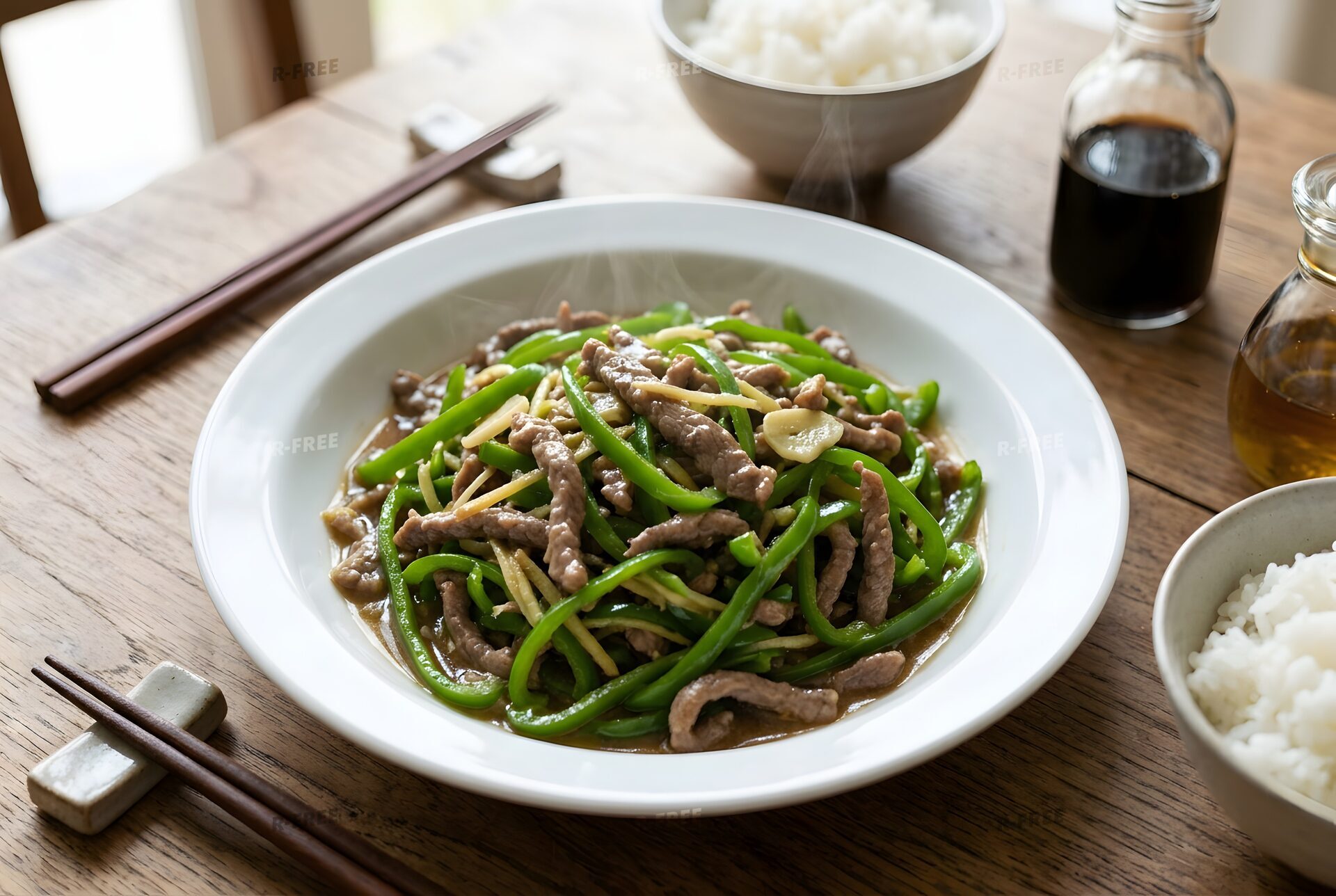 細切りピーマンと牛肉の青椒肉絲
