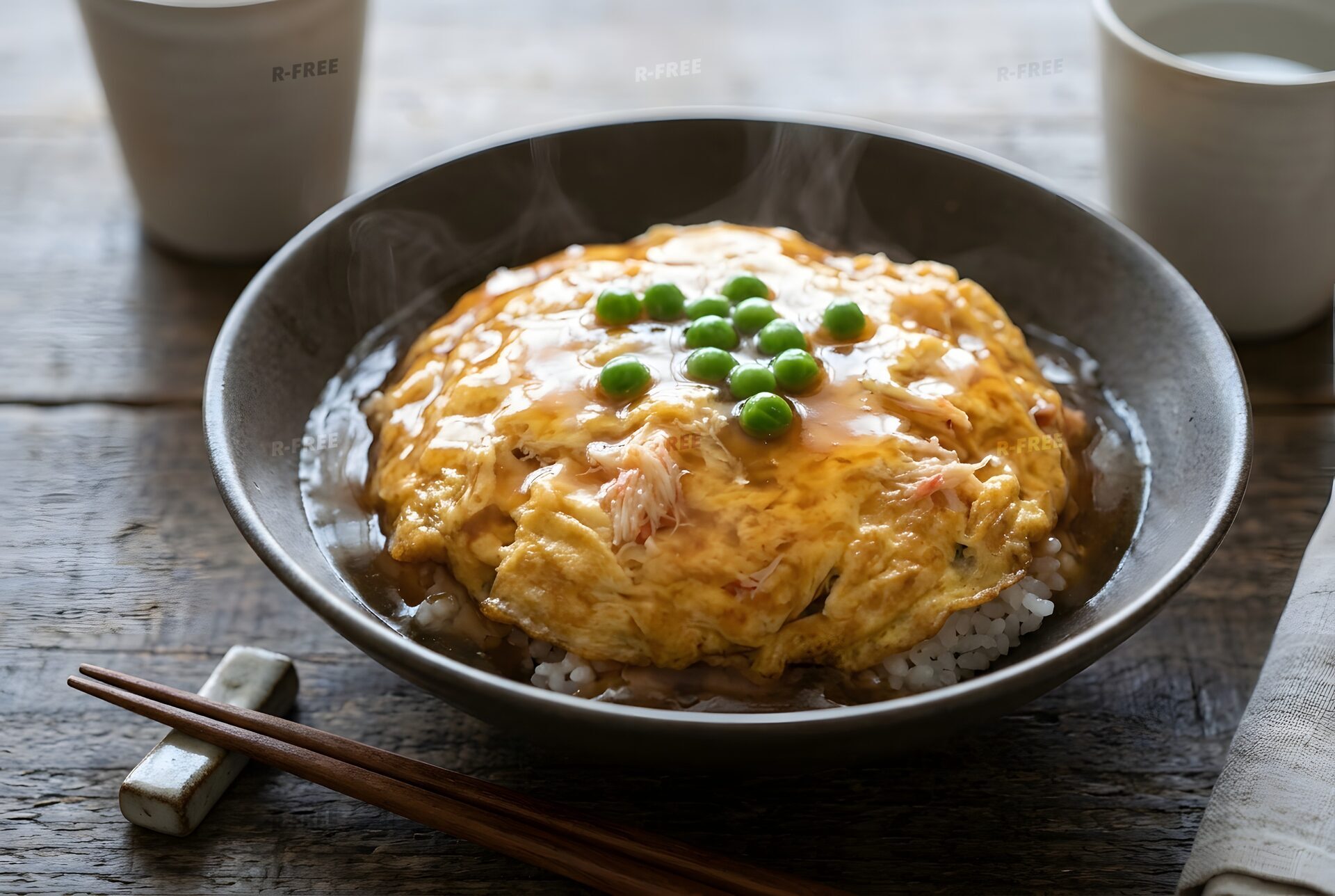 あんをかけた天津飯