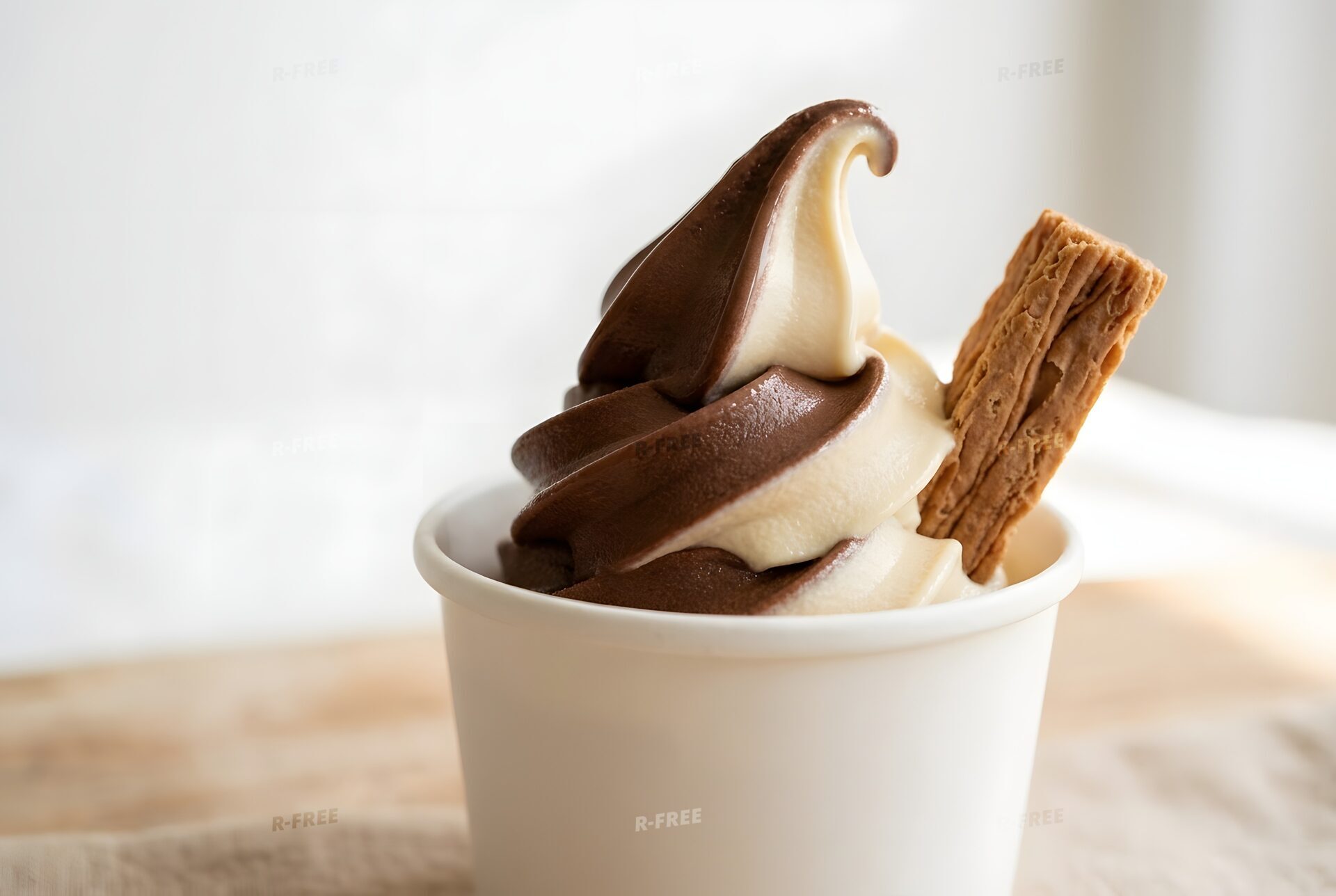 チョコとバニラのミックスソフト